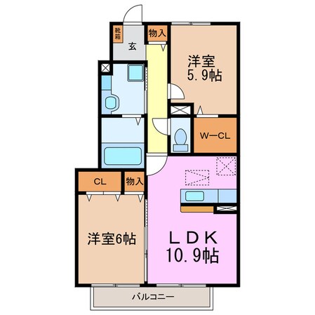 セジュール華の物件間取画像